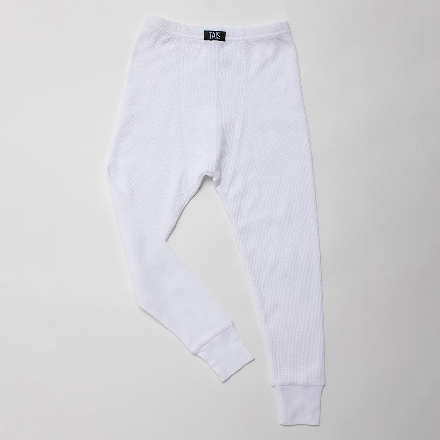 Tais - Calzoncillo Largo Térmico Algodón Tejido Panal Infantil Blanco