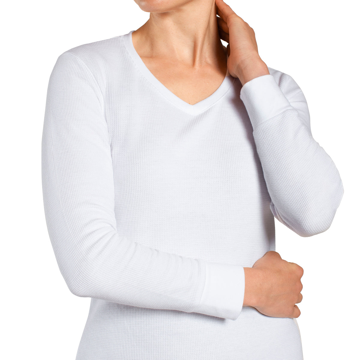 Tais - Camiseta Mujer Manga Larga Algodón Tejido Panal