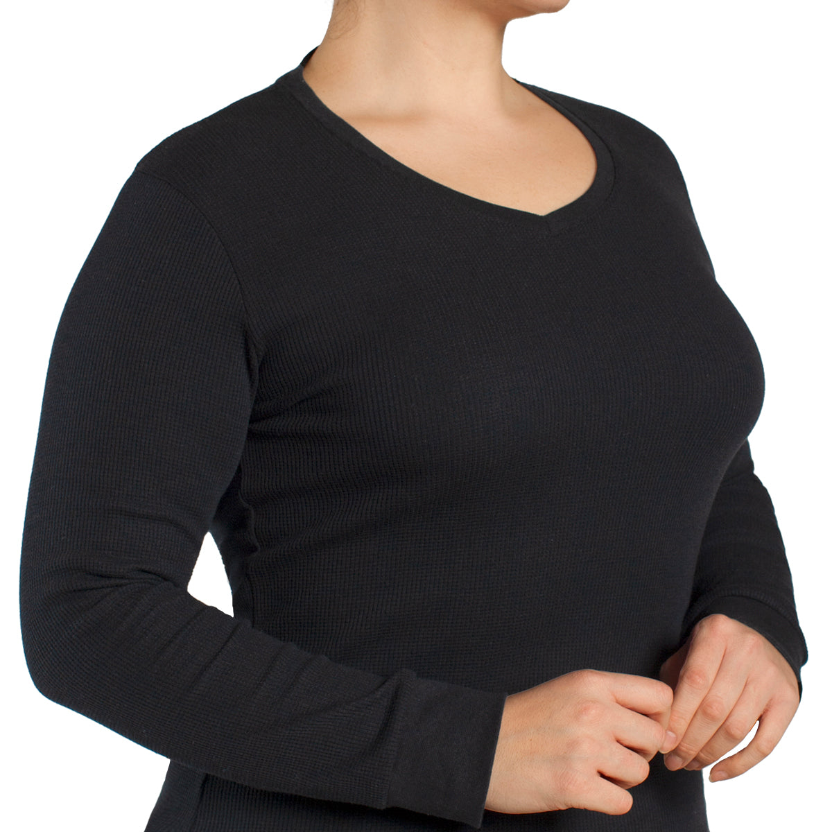 Tais - Camiseta Mujer Manga Larga Algodón Tejido Panal