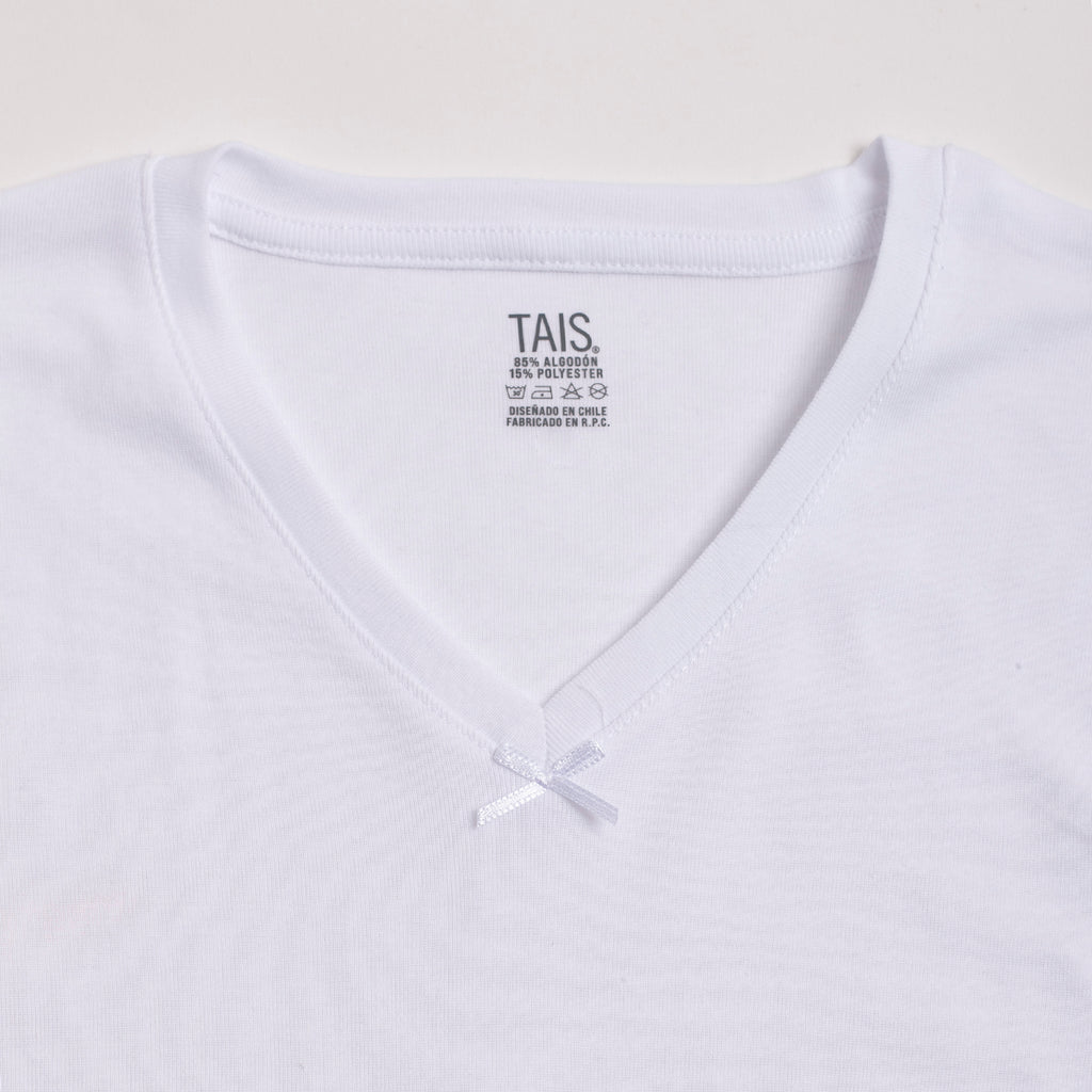 Tais - Camiseta Juvenil Manga Larga Cuello "V" Algodón
