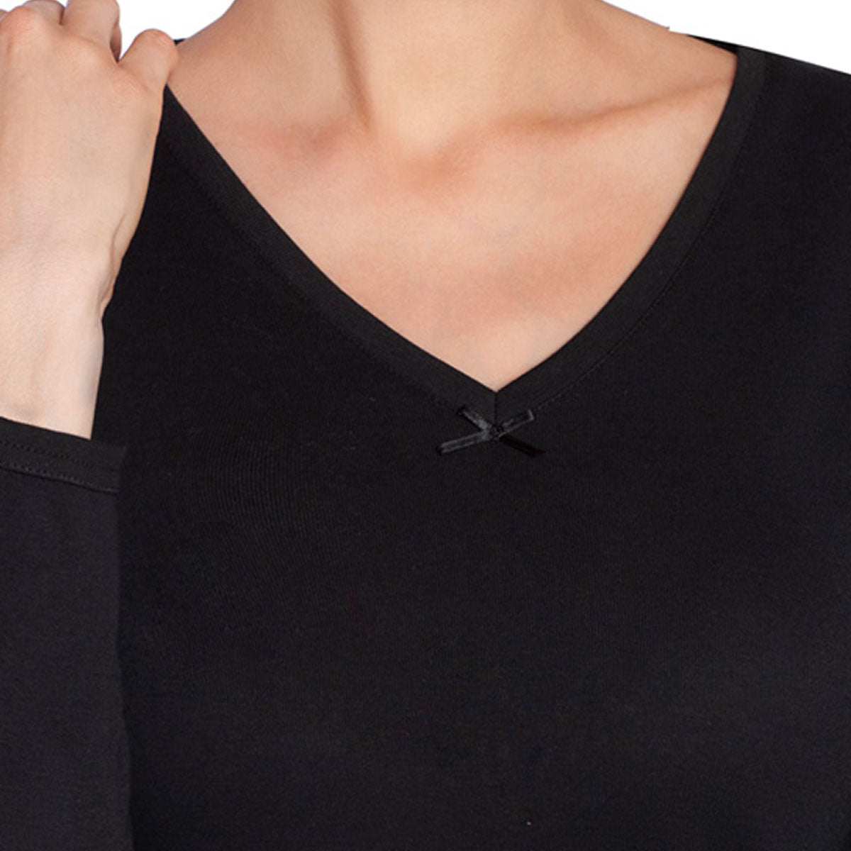 Monarch - Camiseta Cuello V Manga Larga