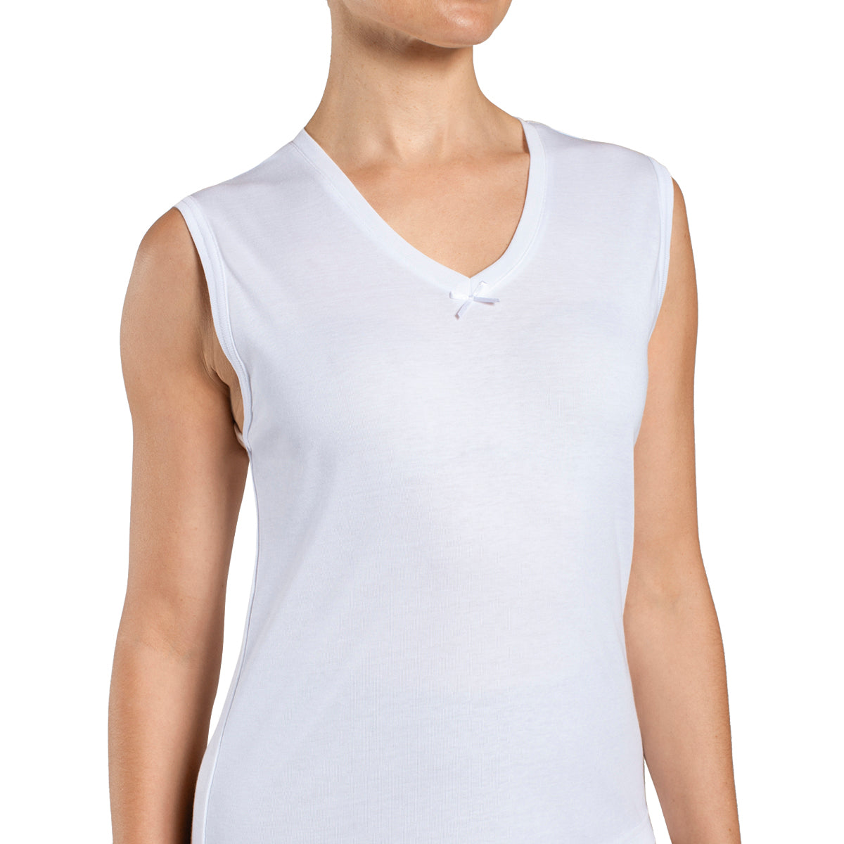 Monarch - Camiseta Algodón Cuello V Sin Mangas