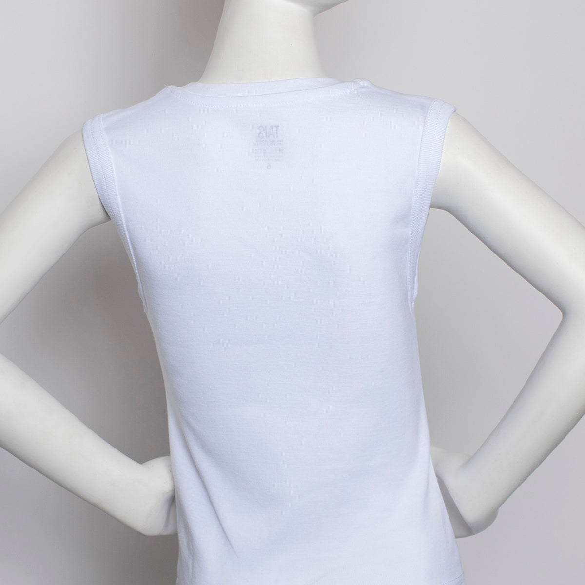 Tais - Camiseta Niña Sin Mangas Cuello "V" Algodón
