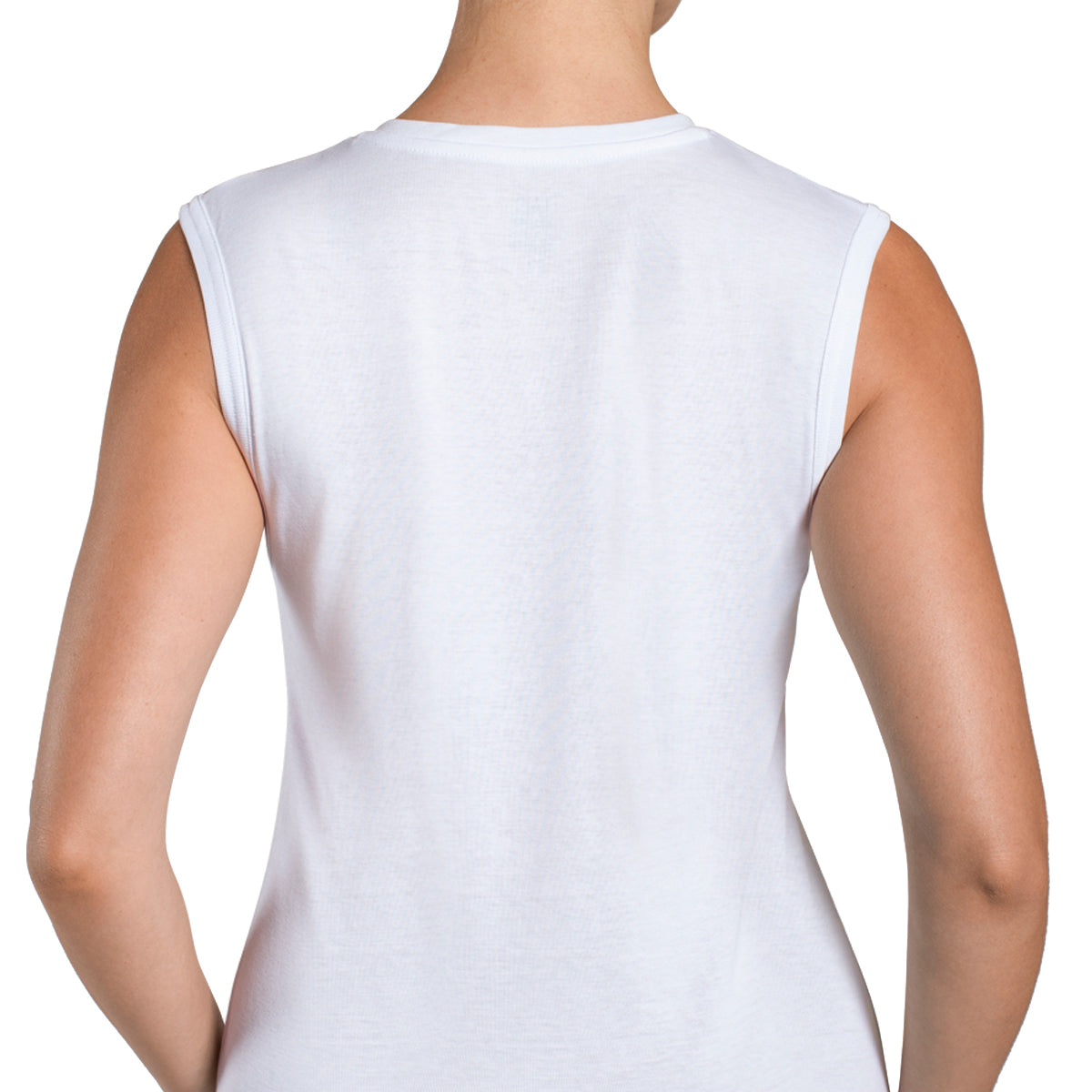 Tais - Camiseta Mujer Sin Mangas Cuello "V" Algodón