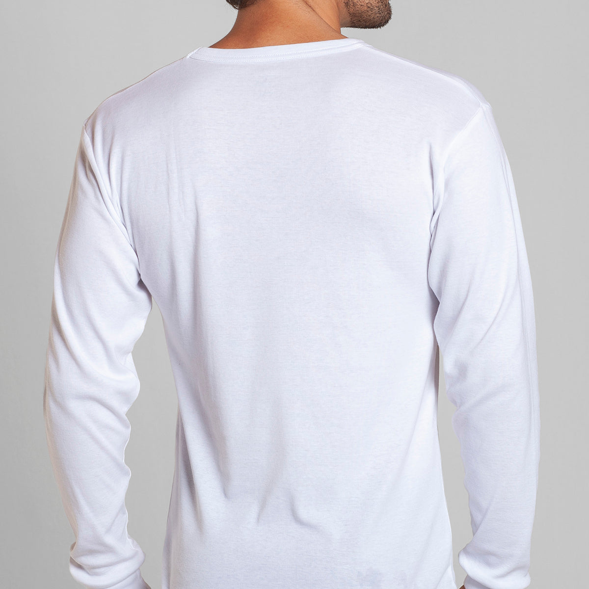 Tais - Camiseta Manga Larga Cuello V Hombre Algodón