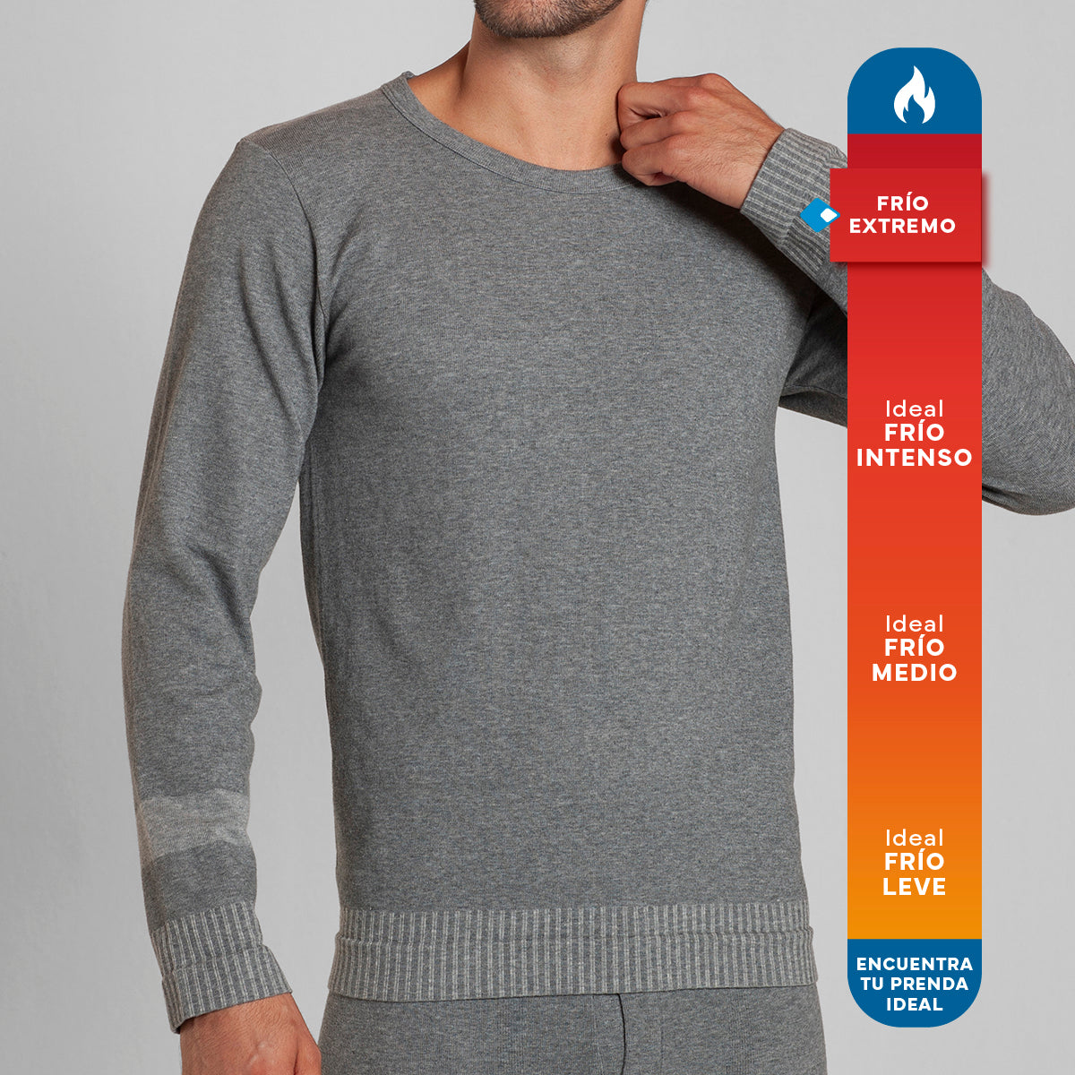Tais - Camiseta Térmica Manga Larga Cuello Polo Microfibra Seamless Frio Extremo