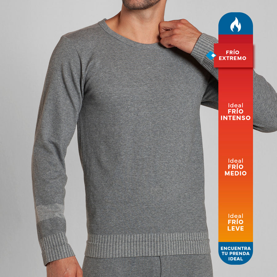Tais - Camiseta Térmica Manga Larga Cuello Polo Microfibra Seamless Frio Extremo