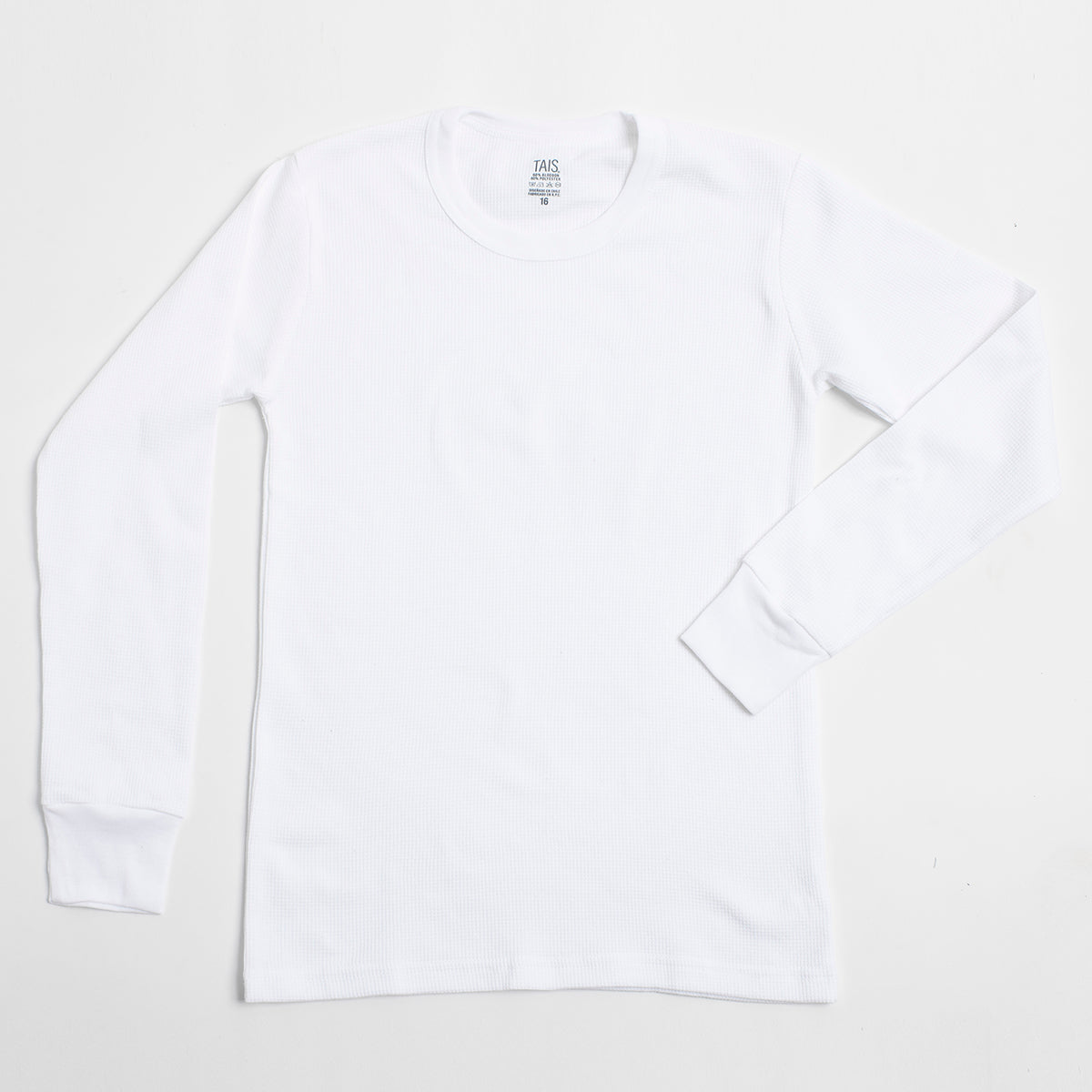 Tais - Camiseta Térmica Manga Larga Cuello Polo Algodón Tejido Panal Juvenil