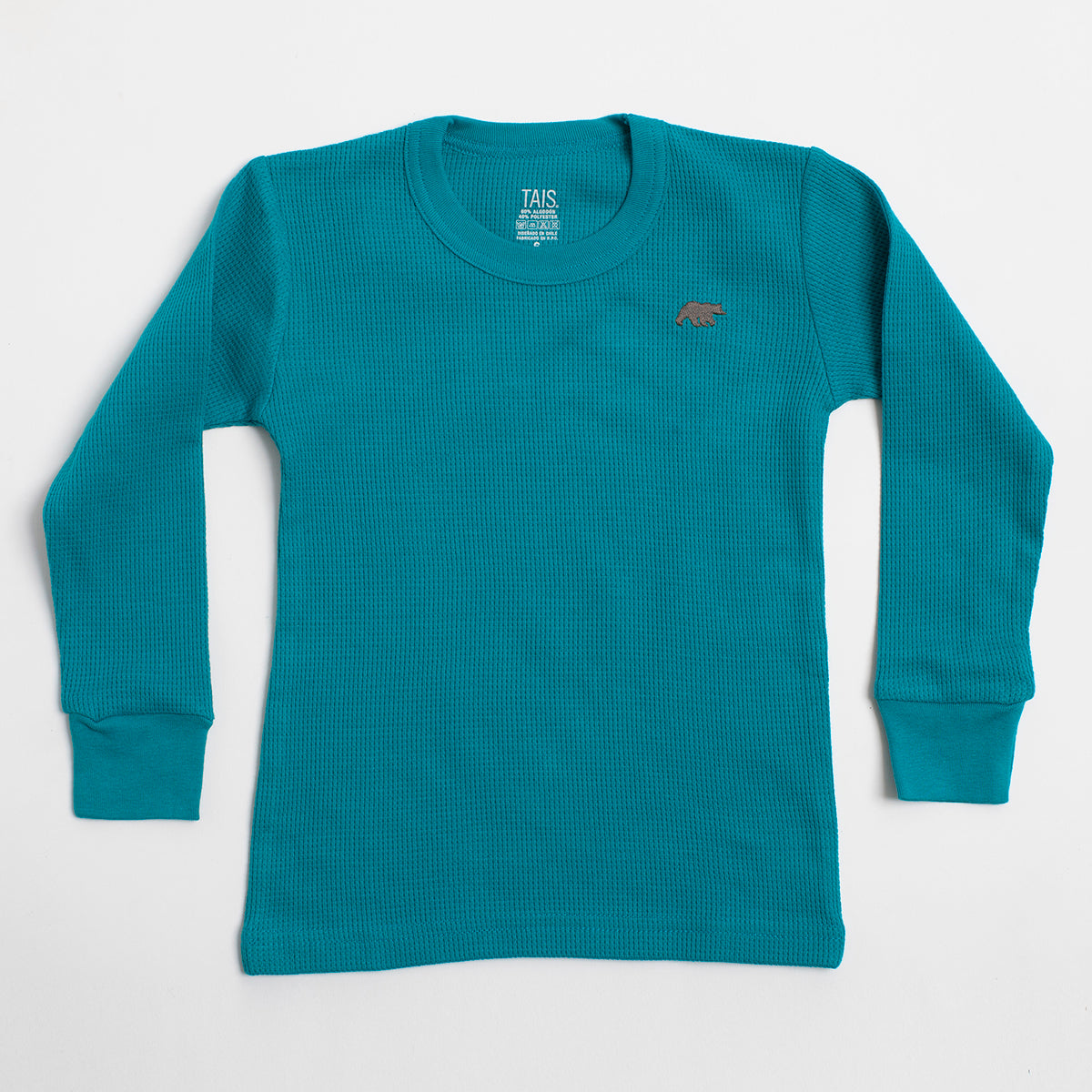 Tais - Camiseta Térmica Manga Larga Cuello Polo Algodón Tejido Panal Infantil