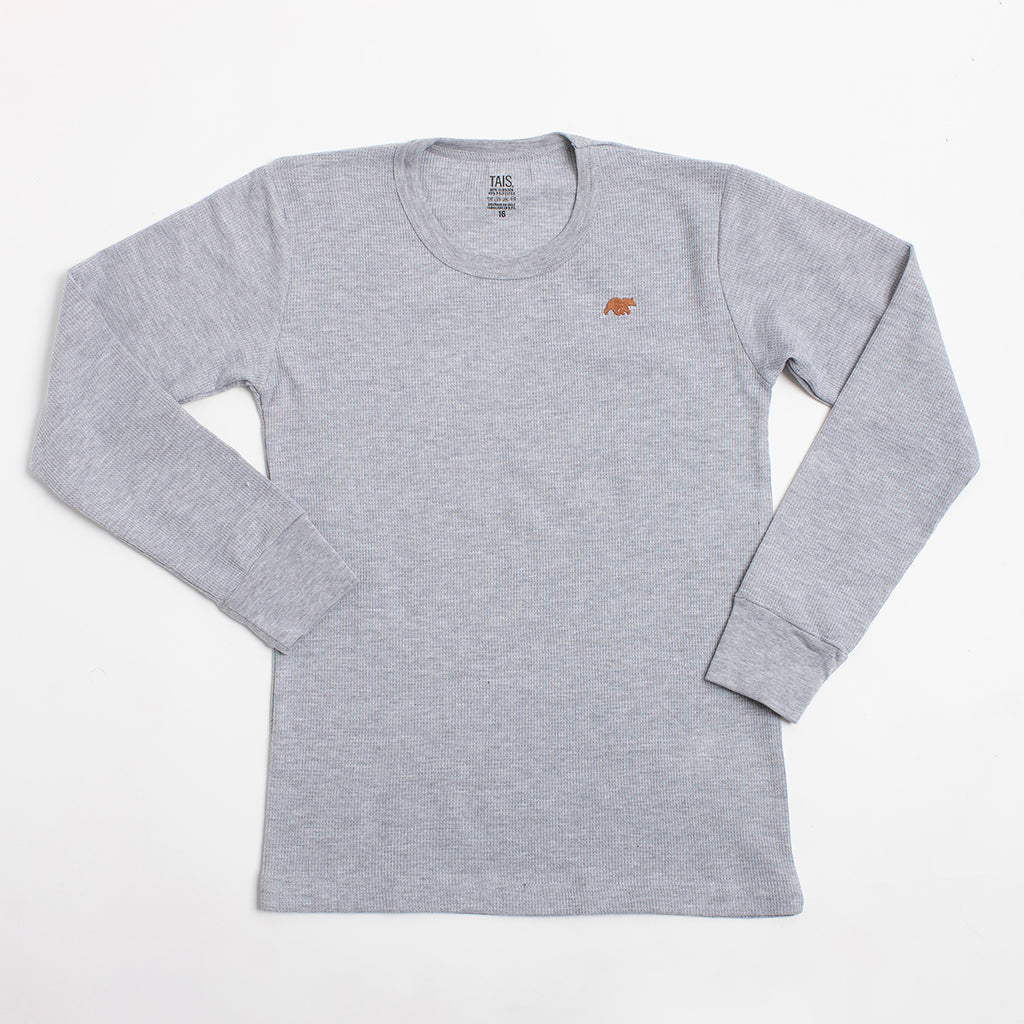 Tais - Camiseta Térmica Manga Larga Cuello Polo Algodón Tejido Panal Juvenil