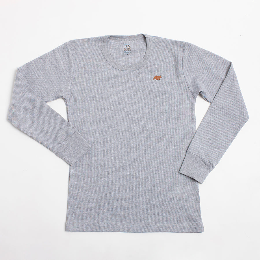 Tais - Camiseta Térmica Manga Larga Cuello Polo Algodón Tejido Panal Juvenil