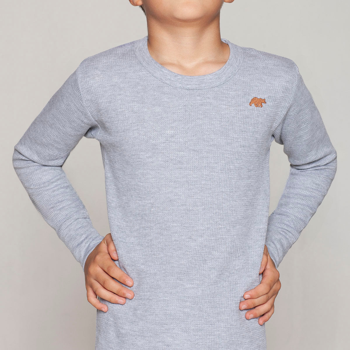 Tais - Camiseta Térmica Manga Larga Cuello Polo Algodón Tejido Panal Infantil