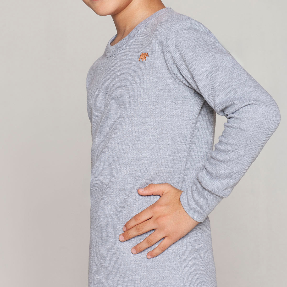Tais - Camiseta Térmica Manga Larga Cuello Polo Algodón Tejido Panal Infantil