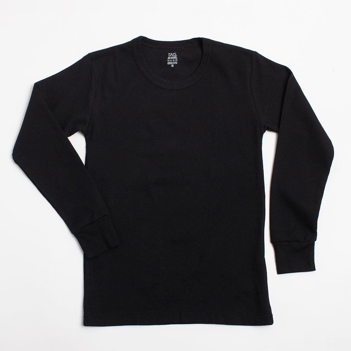 Tais - Camiseta Térmica Manga Larga Cuello Polo Algodón Tejido Panal Juvenil