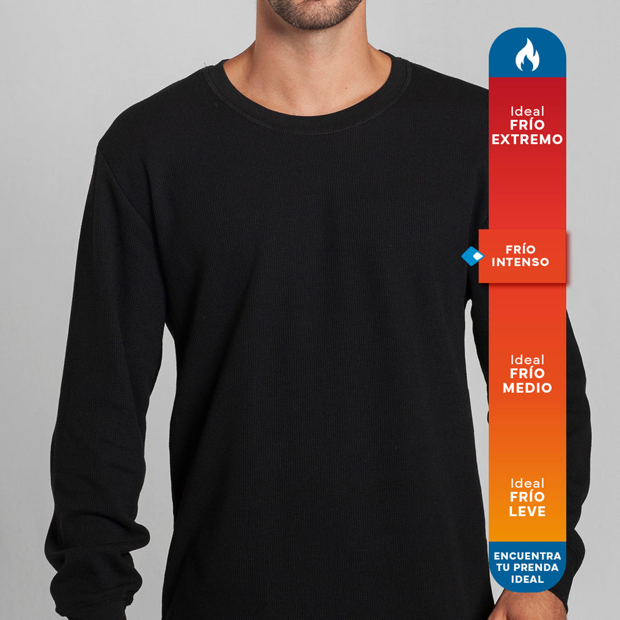 Tais - Camiseta Hombre Cuello Polo Manga Larga Algodón Tejido Panal