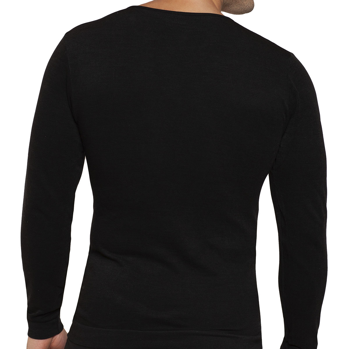 Tais - Camiseta Hombre Primera Capa Cuello V Manga Larga Lana Merino