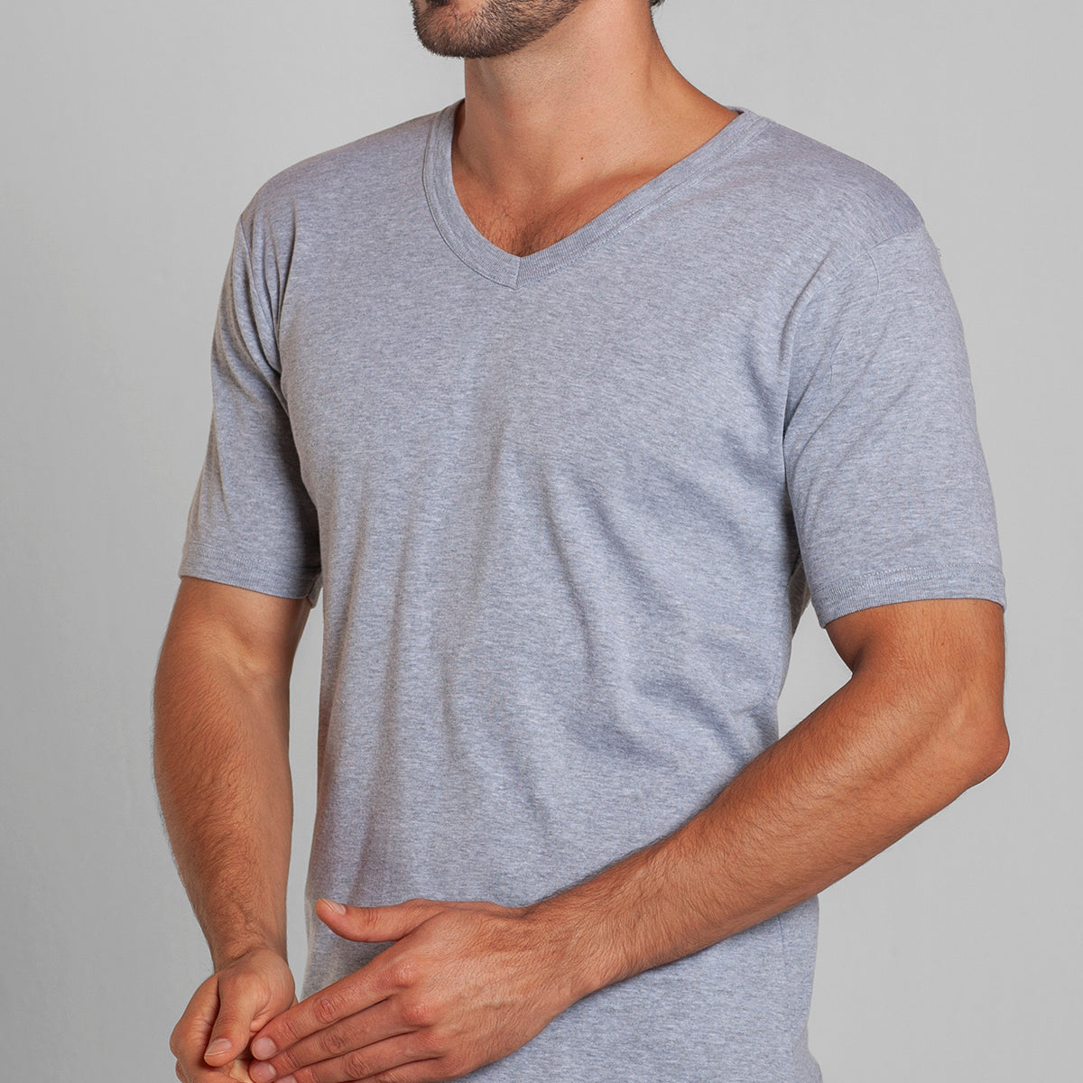 Tais - Camiseta Manga Corta Cuello V Hombre Algodón