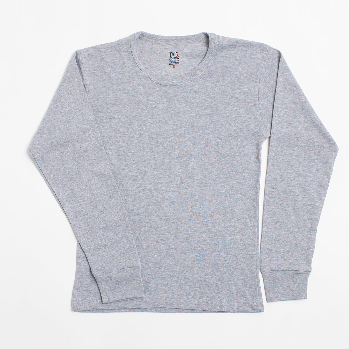 Tais - Camiseta Manga Larga Cuello Polo Juvenil Algodón