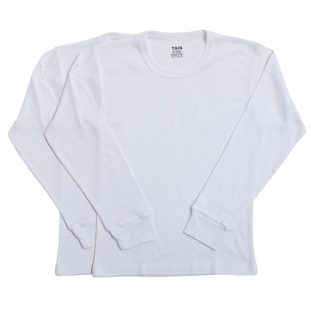 Tais - 2 Unidades Camiseta Manga Larga Cuello Polo Juvenil