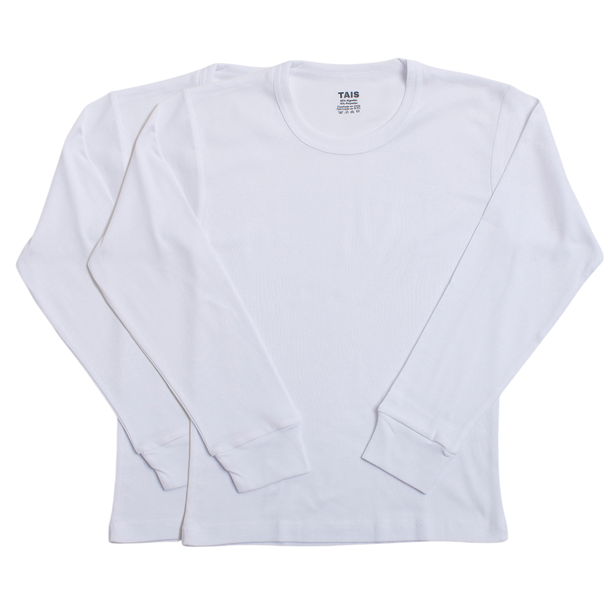 Tais - 2 Unidades Camiseta Manga Larga Cuello Polo Juvenil