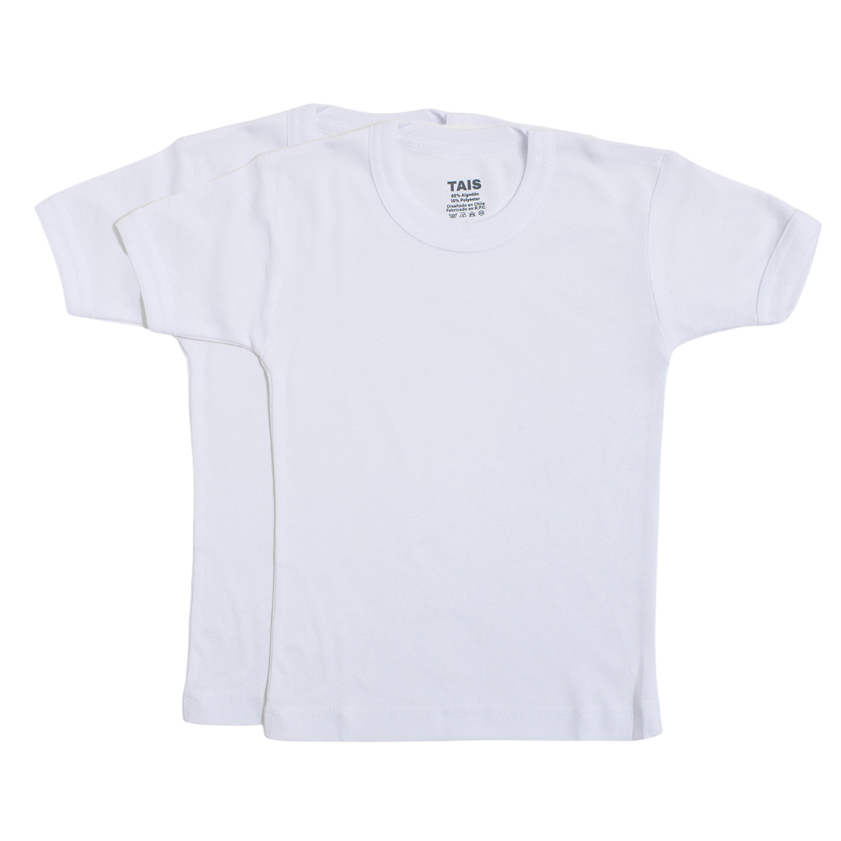 Tais - 2 Unidades Camiseta Manga Corta Juvenil Algodón