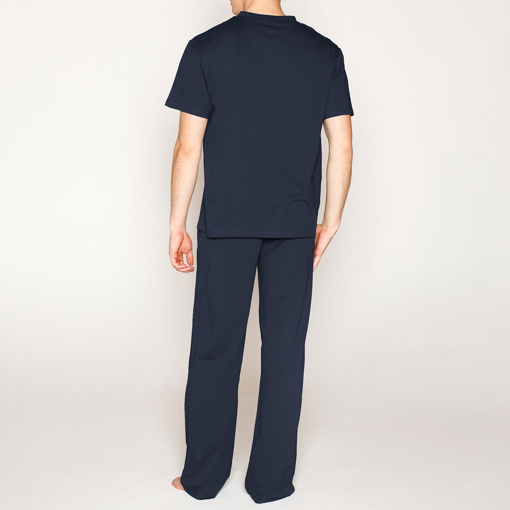 Monarch - Pijama Hombre Abotonado Azul