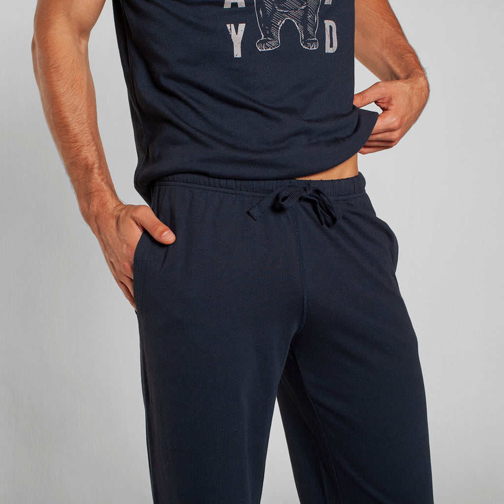Monarch - Pijama Algodón/Modal Manga Corta Pantalon Lazo