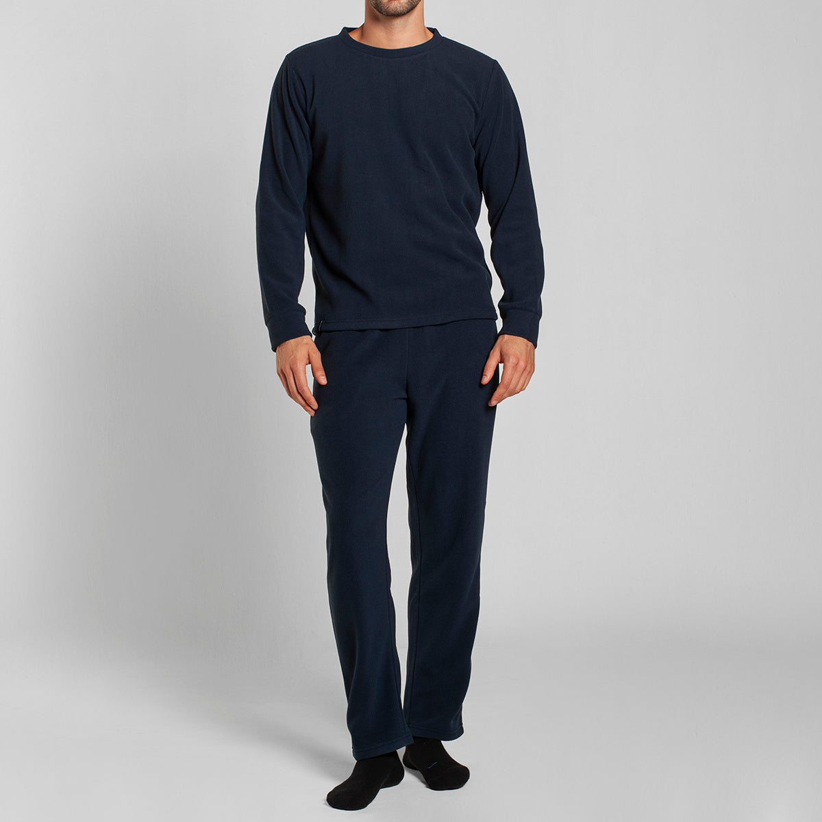 Monarch - Pijama Polar Manga Larga Pantalon Liso