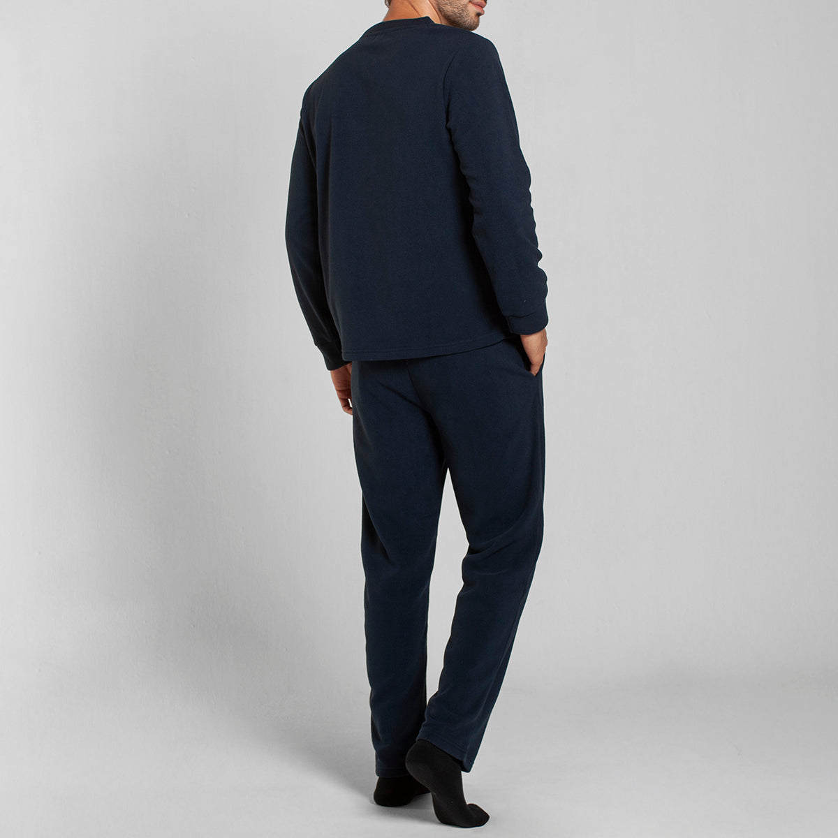 Monarch - Pijama Polar Manga Larga Pantalon Liso