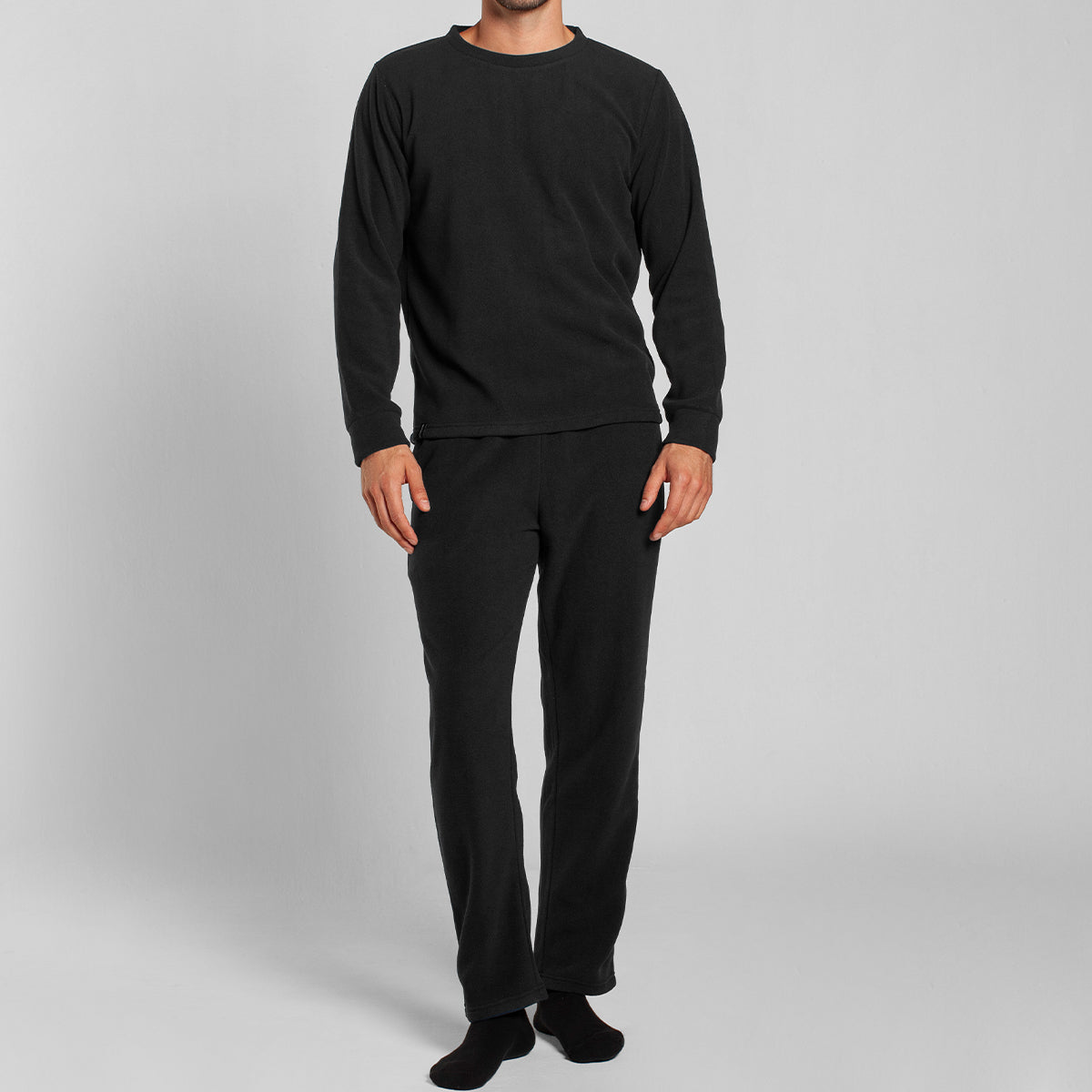 Monarch - Pijama Polar Manga Larga Pantalon Liso