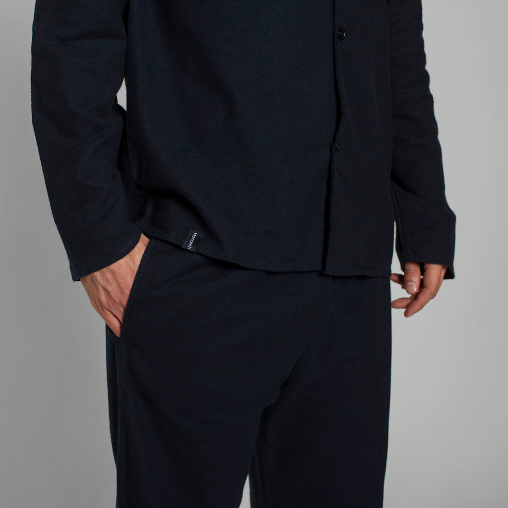 Monarch - Pijama Franela Manga Larga Pantalon Liso