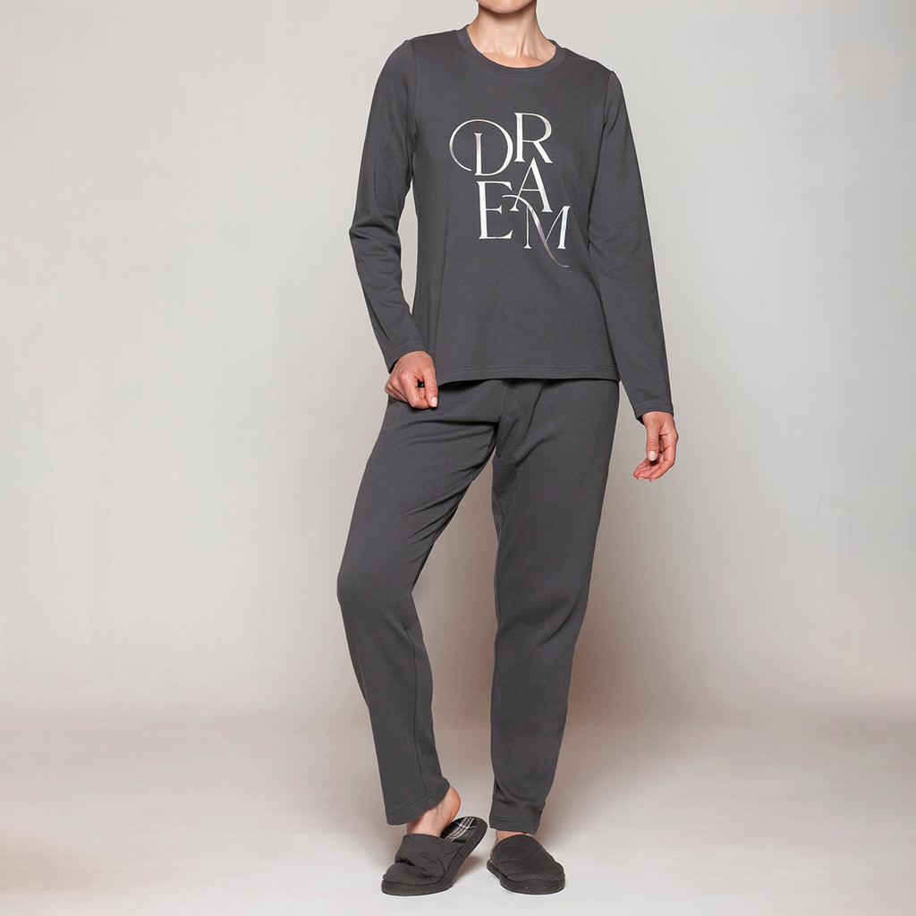 Monarch - Pijama Mujer Algodón Cuello Redondo