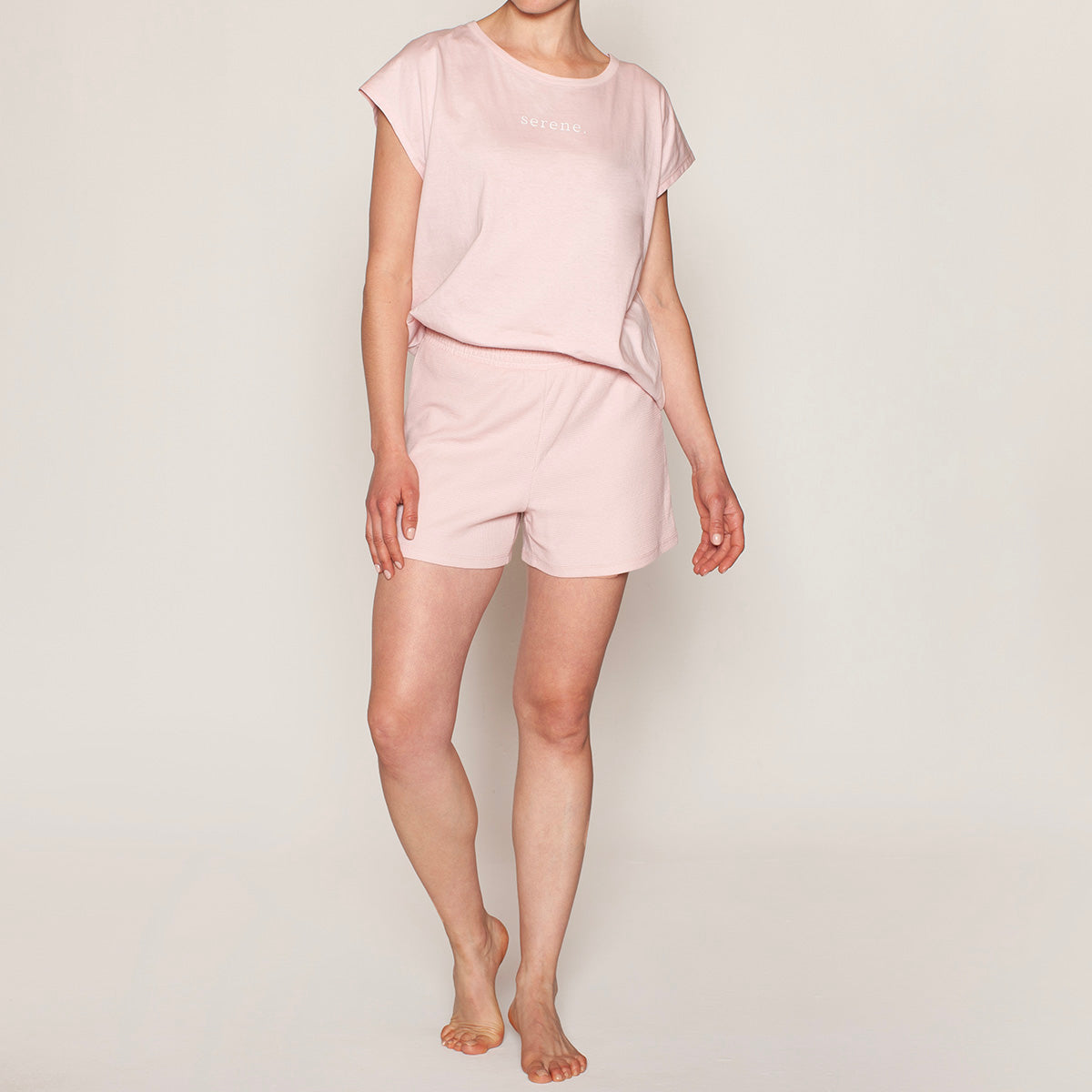 Monarch - Pijama Mujer Polera + Short Rosado