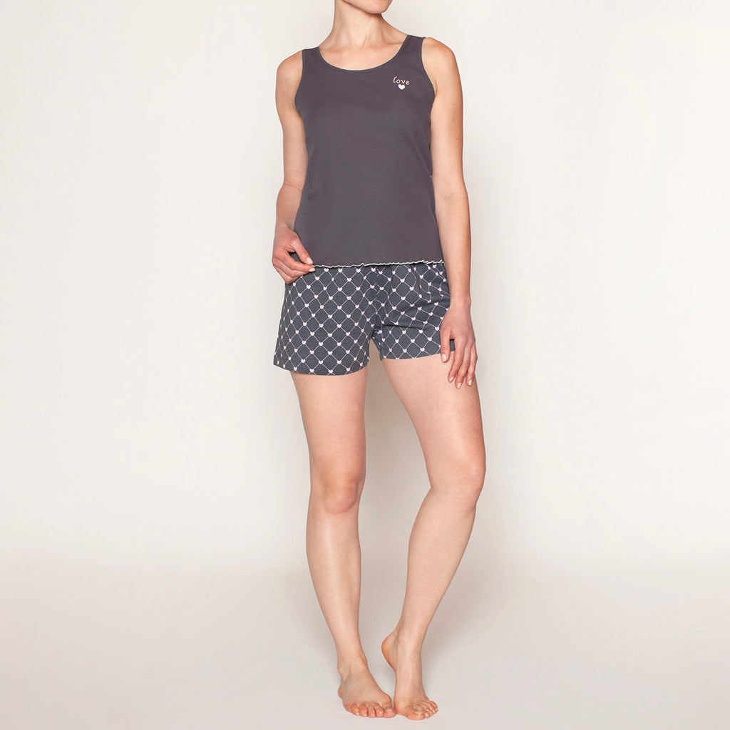 Monarch - Pijama Mujer Musculosa Grey