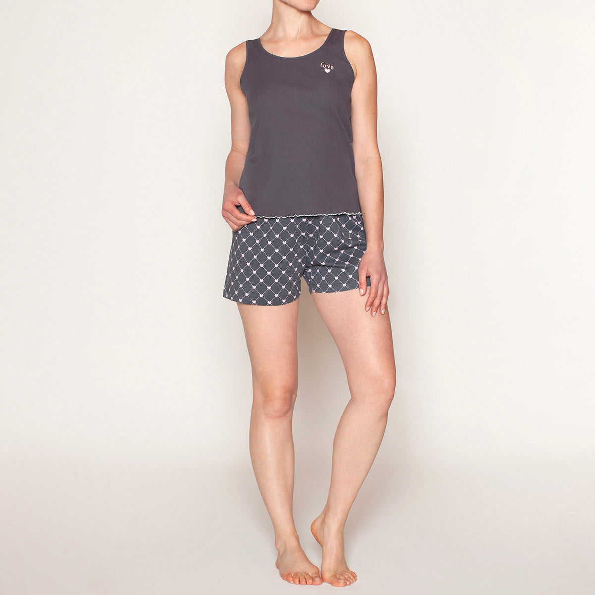 Monarch - Pijama Mujer Musculosa Grey