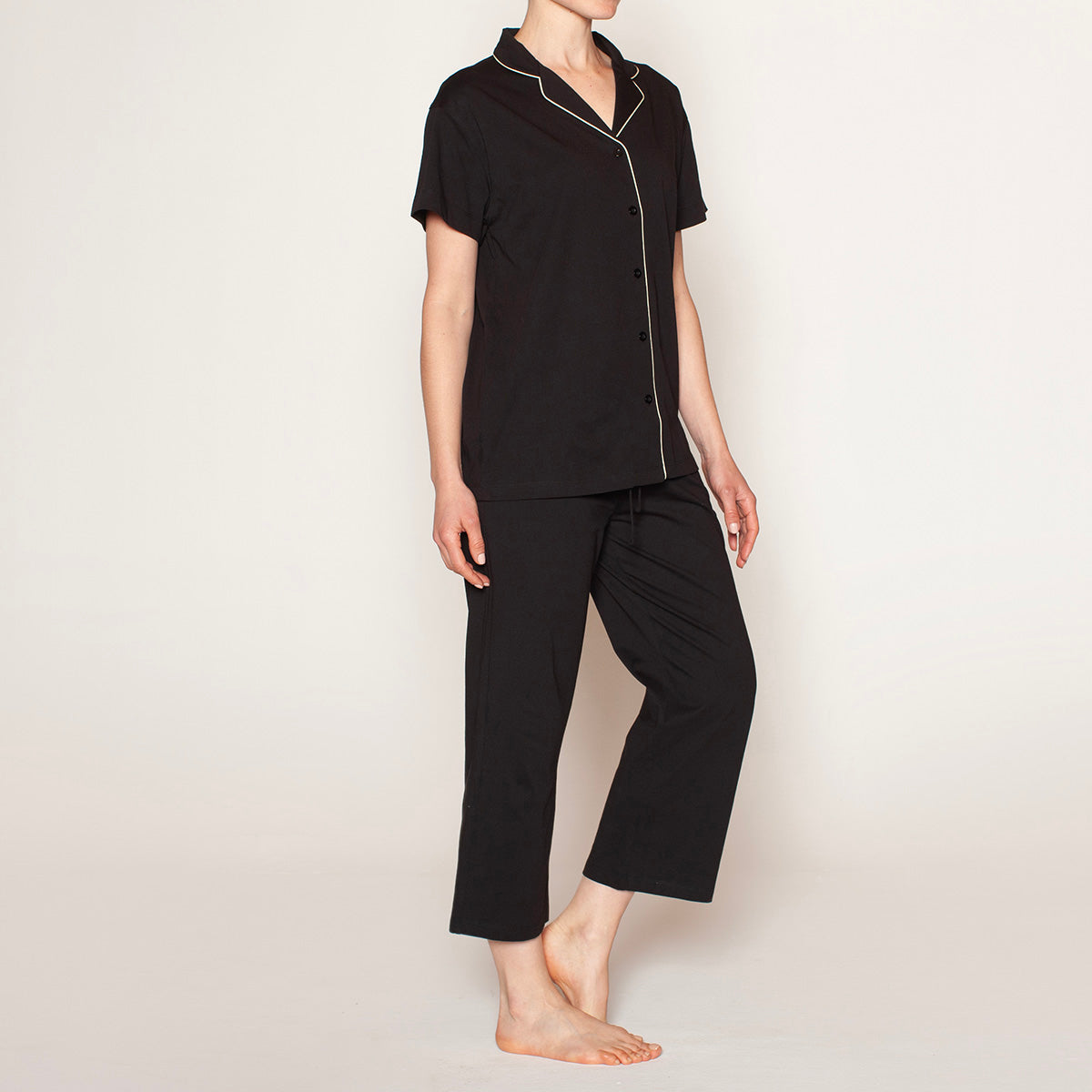 Monarch - Pijama Mujer Abotonado Negro