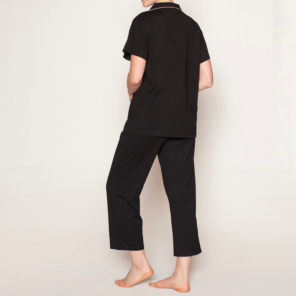 Monarch - Pijama Mujer Abotonado Negro