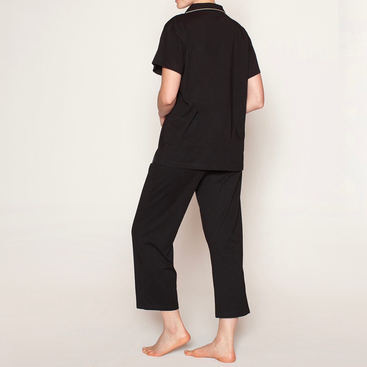Monarch - Pijama Mujer Abotonado Negro