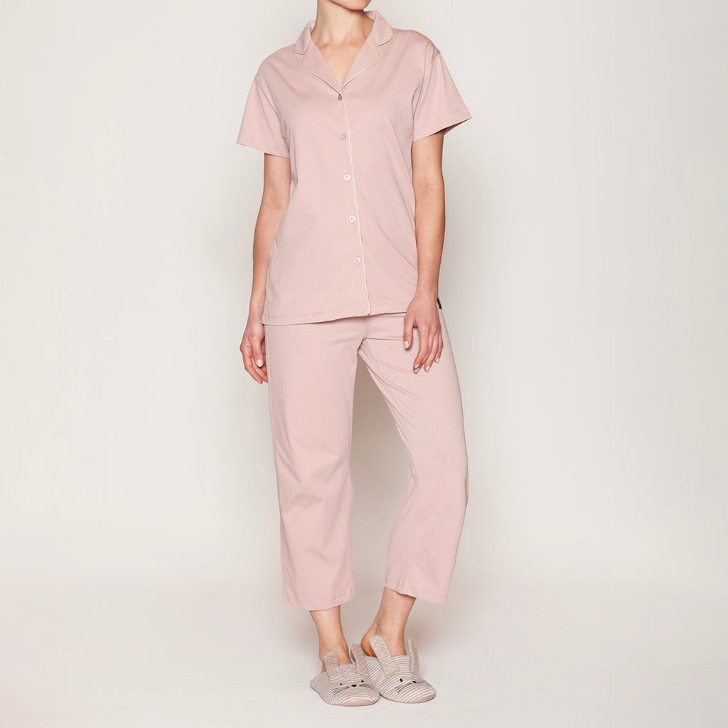 Monarch - Pijama Mujer Abotonado Rosado