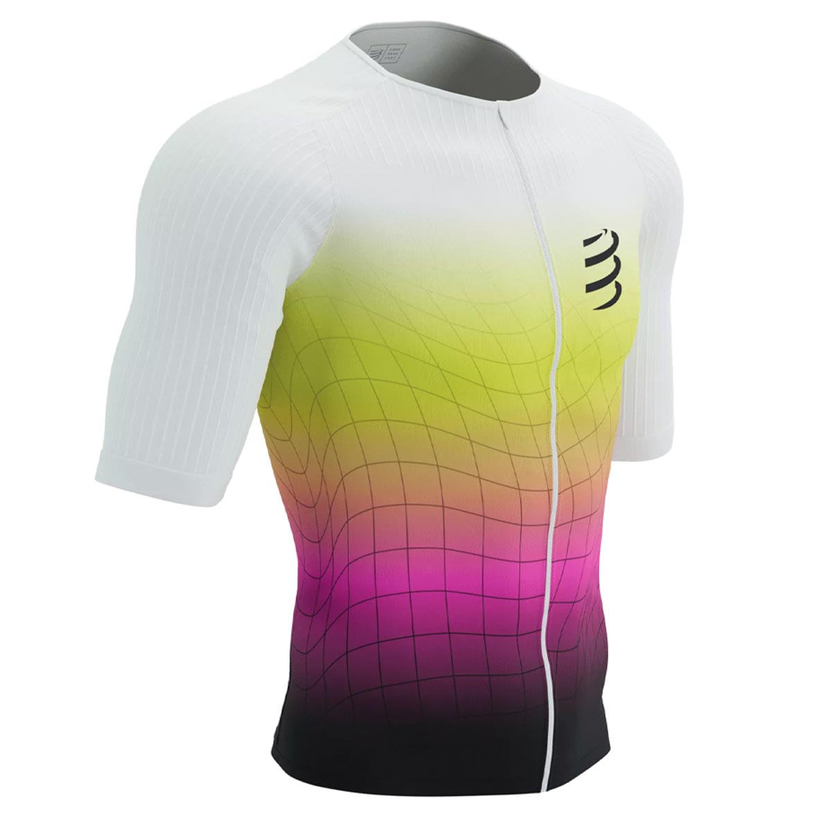 Compressport - Polera Triatrlón Hombre Postural Aero Blanco