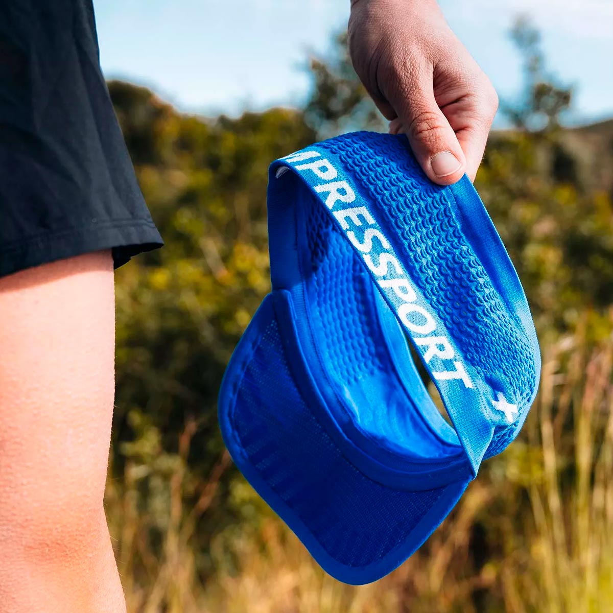 Compressport - Visera Spiderweb Headband On/Off Blue