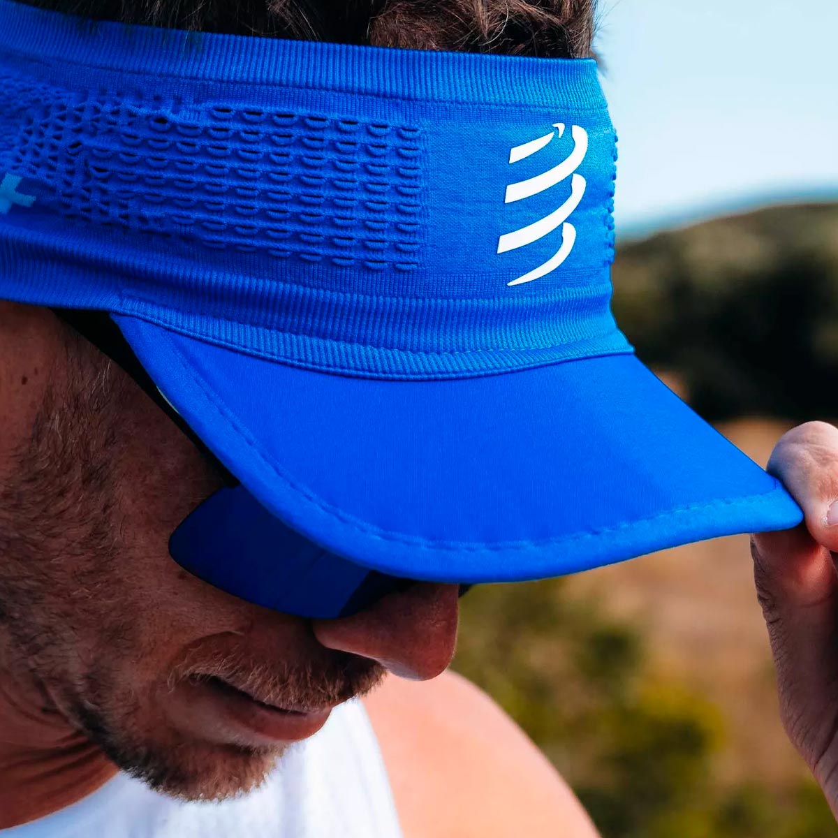 Compressport - Visera Spiderweb Headband On/Off Blue