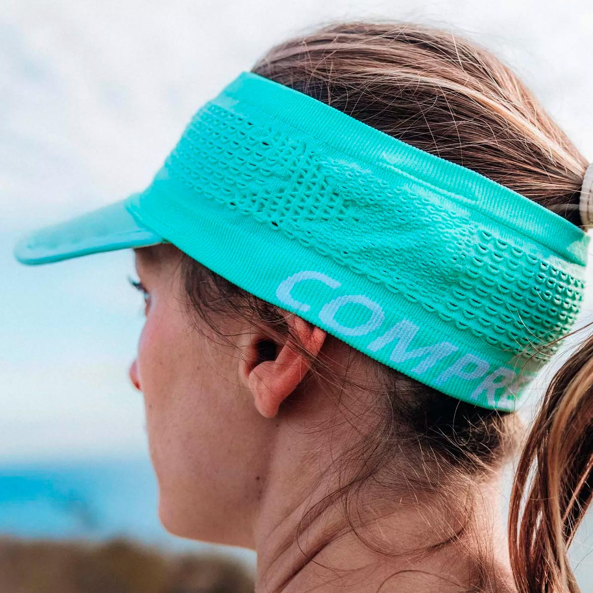 Compressport - Visera Spiderweb Headband On/Off Celeste