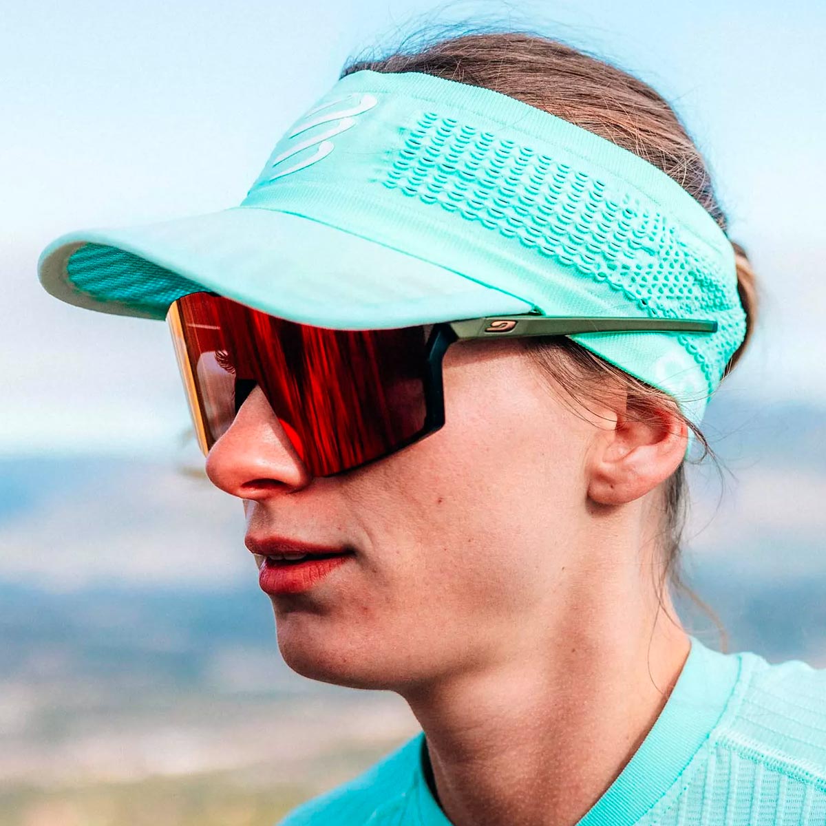 Compressport - Visera Spiderweb Headband On/Off Celeste