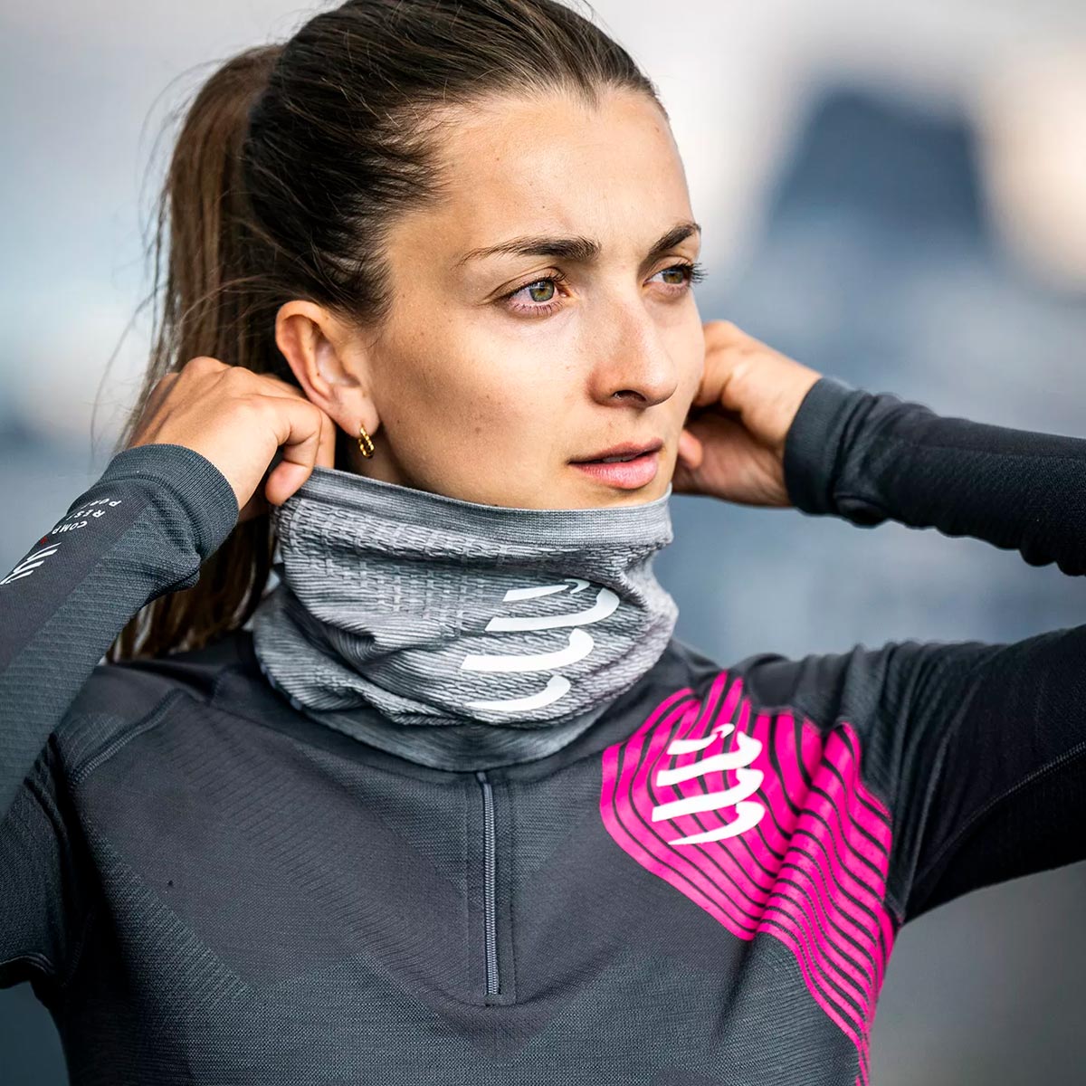 Compressport - Cuello 3D Thermo UltraLight Gris