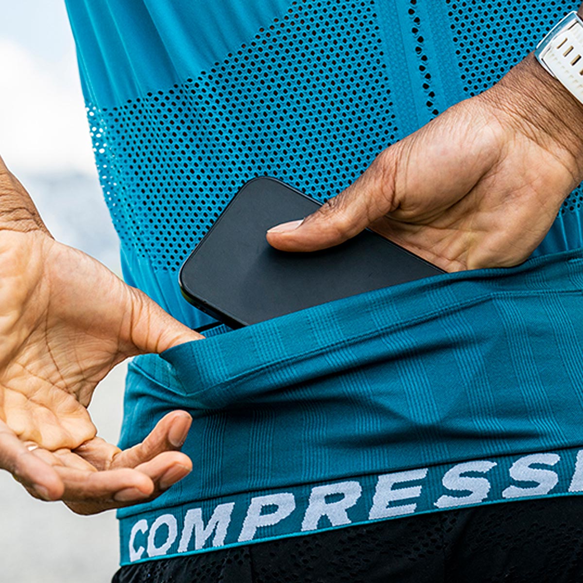 Compressport - Cinturón de Competencia Azul/Esmeralda