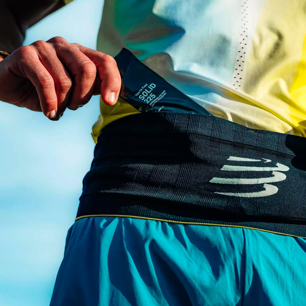 Compressport - Cinturón de Competencia Azul/Verde