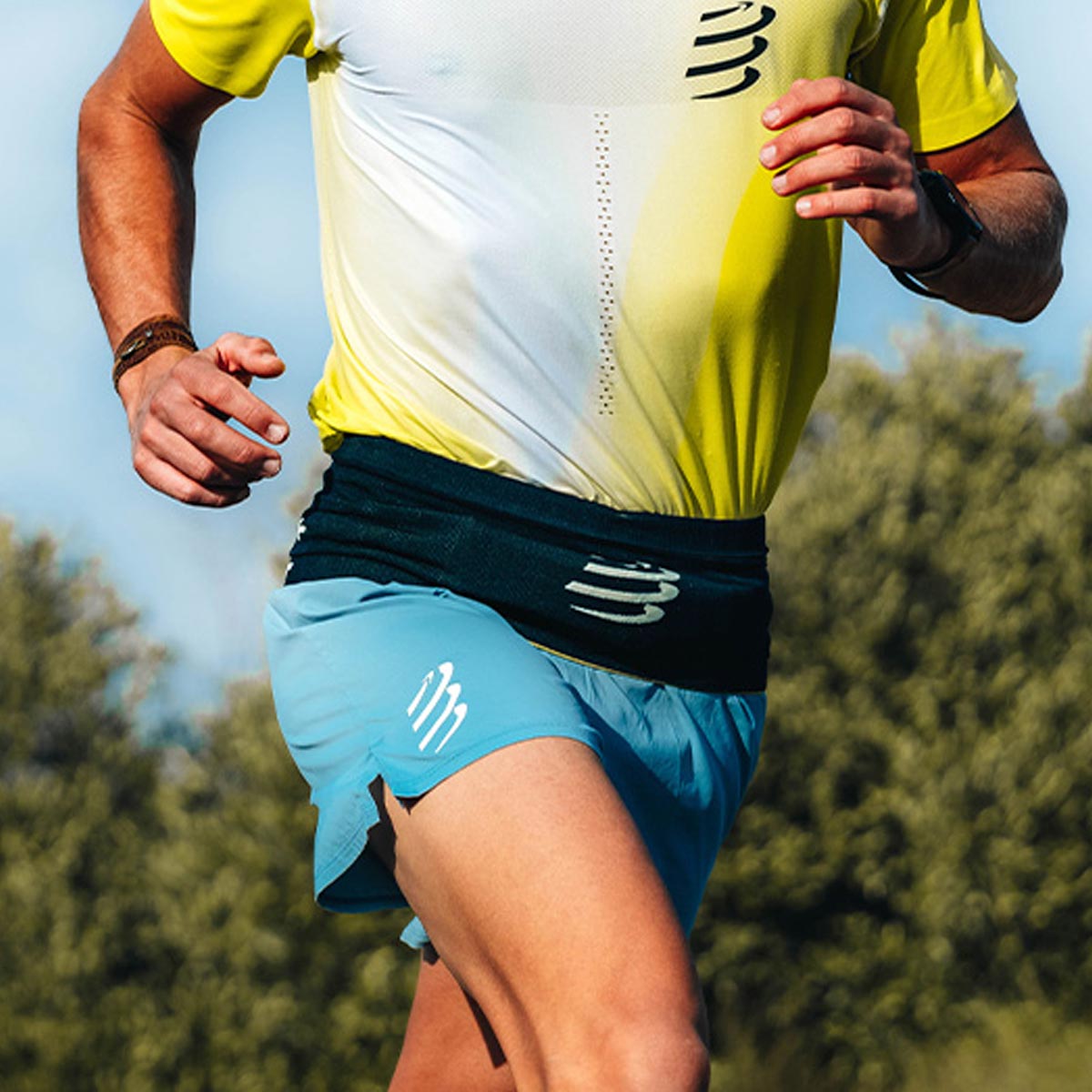 Compressport - Cinturón de Competencia Azul/Verde