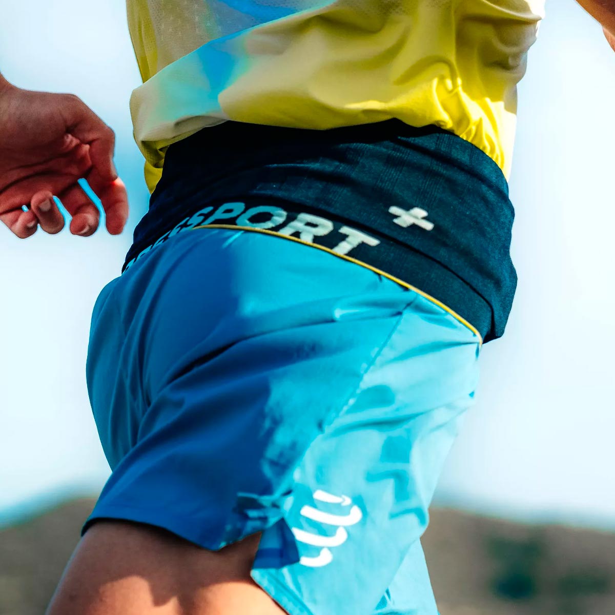 Compressport - Cinturón de Competencia Azul/Verde