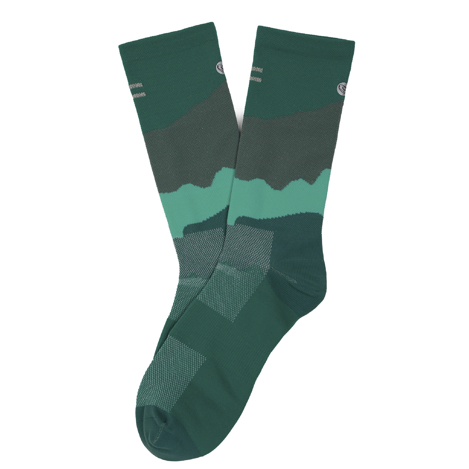 Socks Lab - Calcetín Compresión Performance Crew Mountain Green